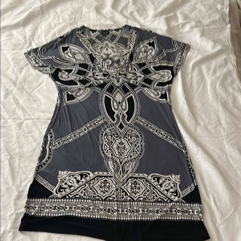 Elegant Gray and Black Women's Top